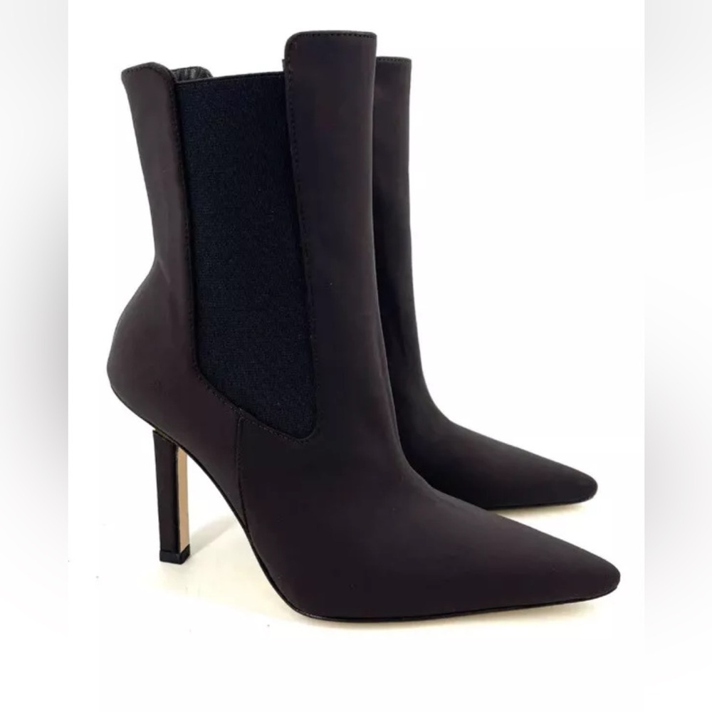 Good American Shoes Booties Womens Sz 8 Kickstand Neoprene Chocolate $319 Nwb